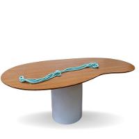 Mesa Organica Bean Laca+freijo 120x70cm - 3