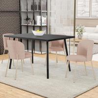 Kit 06 Cadeiras Para Sala De Jantar Cozinha Estofada Gavi Arena L02 Linho Rosê - Lyam Decor - 2