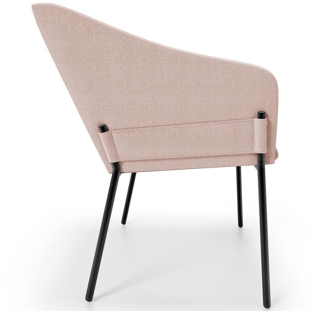 Kit 3 Cadeiras Para Sala De Jantar Estar Living Olívia L02 Bouclê Rosê - Lyam Decor - 6