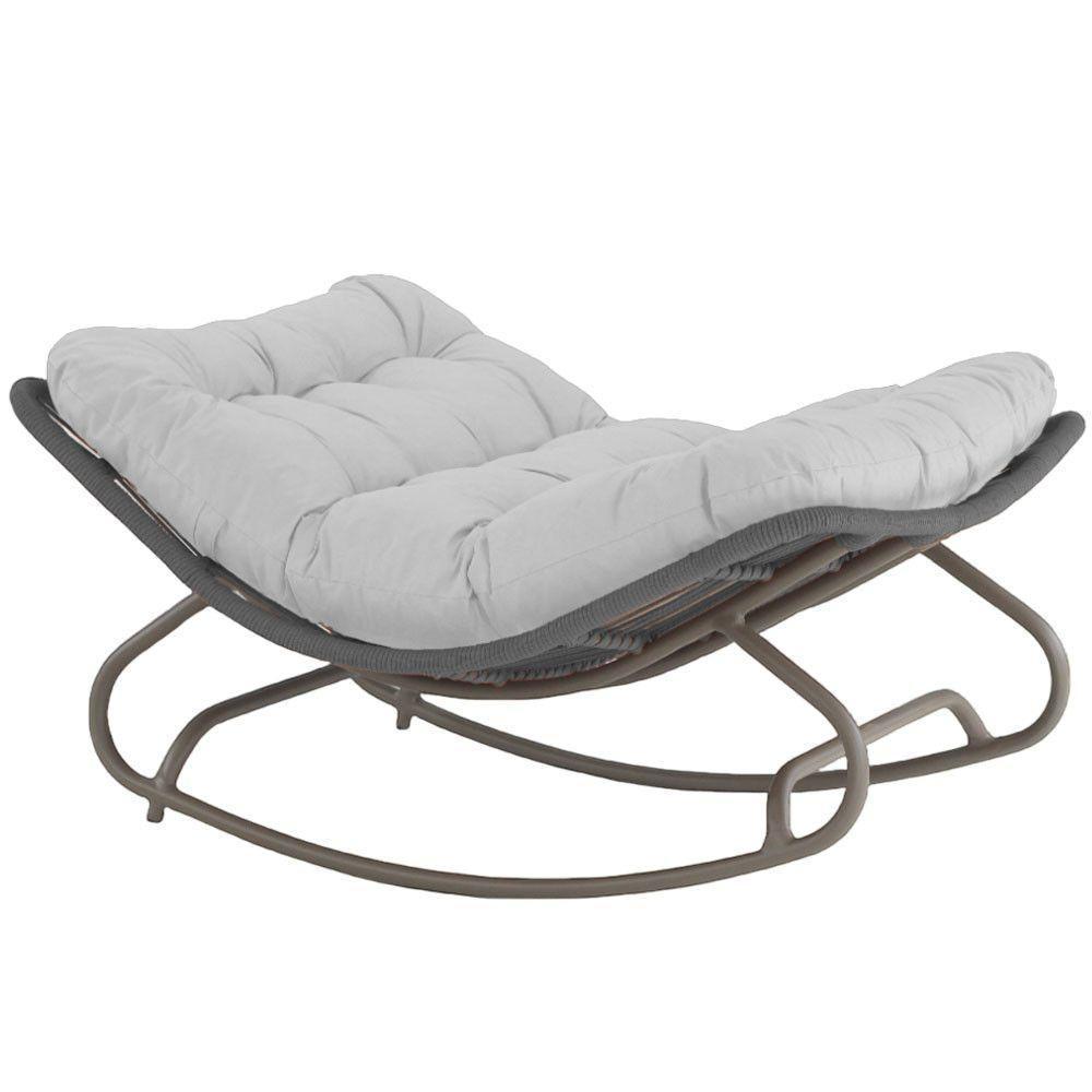 2 Poltronas Balanço Vienacorda Náutica Trama Original Cinza - 2