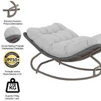 2 Poltronas Balanço Vienacorda Náutica Trama Original Cinza - 6