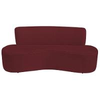 Sofá Curvo 4 Lugares Amsterdã 200cm Suede Cor Bordô