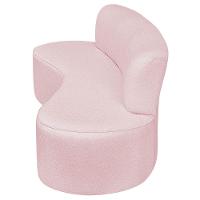 Sofá Curvo 2 Lugares Amsterdã 140cm Suede Cor Rosa Bebê - 6