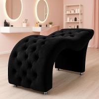 Maca Para Estética Facial Estofada Capitonê Veludo Preto - Combo Stock - 1