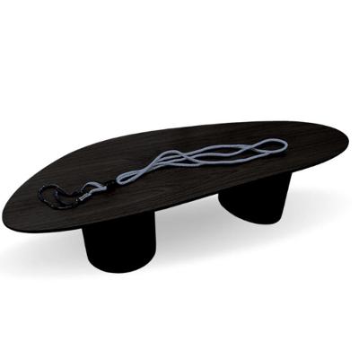 Mesa Bean De Centro Organica Duo Em Ebano 120x80cm