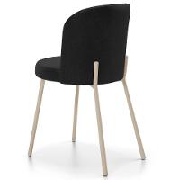 Kit 03 Cadeiras Para Sala De Jantar Cozinha Estofada Gavi Arena L02 Couríssimo Preto - Lyam Decor - 7