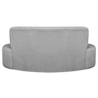 Kit Recamier Curvo Amsterdã 180cm E 2 Poltronas Amore Luxo Linho Cor Cinza Claro - 8