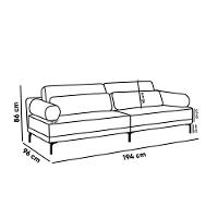 Sofá 2 Lugares Living 194cm Pé Ferro Romeu Bouclê K01 - D'rossi Cor Off White