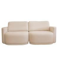 Sofá 2 Lugares Orgânico 194cm Modulado Para Sala Brumma Bouclê K01 - D'rossi Cor Bege - 2