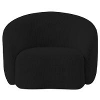 Kit Recamier Curvo Amsterdã 200cm E 2 Poltronas Amore Luxo Bouclé Cor Preto - 10