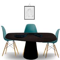 Mesa Oval Organica Flower 2.44x1;37cm Em Ebano - 1