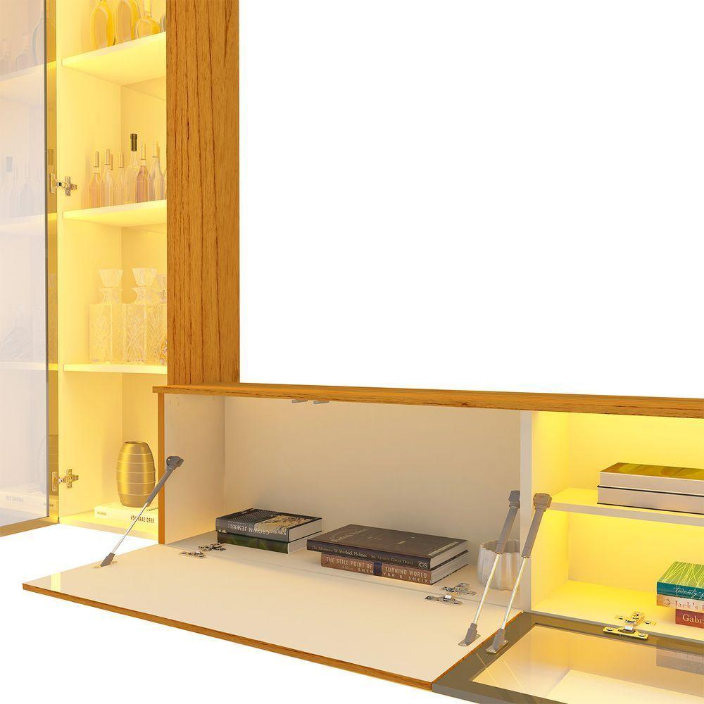 Home Luminare Reflecta 293 2 Torres Para Tvs De Até 85 Polegadas Com Led E Espelho Naturale - Gelius - 10