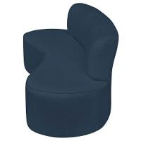 Sofá Curvo 2 Lugares Amsterdã 140cm Suede Cor Azul Marinho - 5