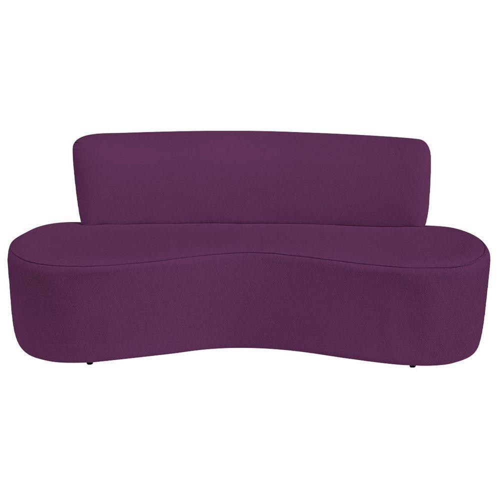 Sofá Curvo 4 Lugares Amsterdã 200cm Suede Cor Roxo - 4