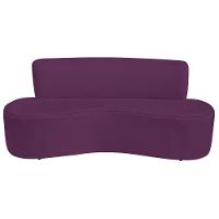Sofá Curvo 4 Lugares Amsterdã 200cm Suede Cor Roxo