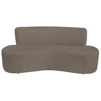 Sofá Curvo 4 Lugares Amsterdã 200cm Suede Cor Marrom - 6