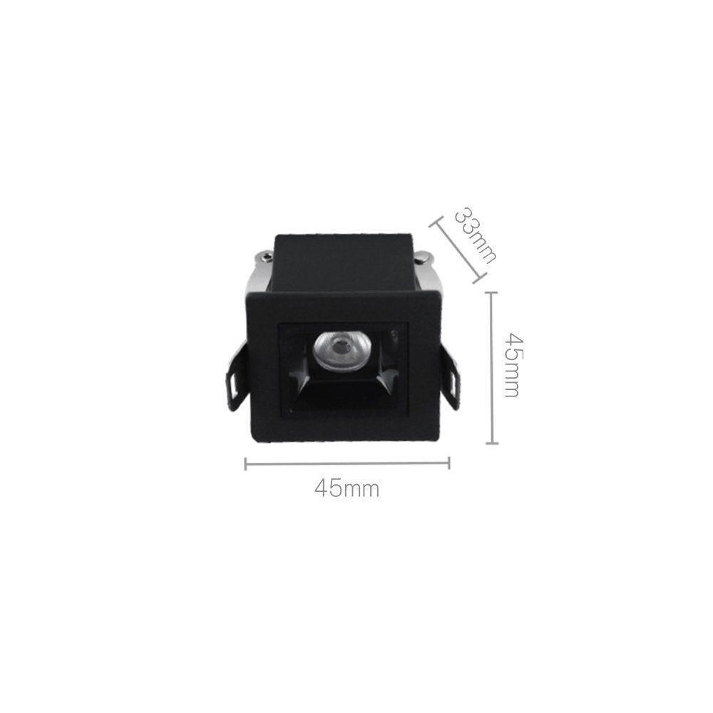 Spot De Embutir Astraled Downlight Evon Led 2w Bivolt Preto - 4000k - Luz Neutra - 2