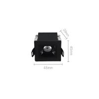 Spot De Embutir Astraled Downlight Evon Led 2w Bivolt Preto - 4000k - Luz Neutra - 2