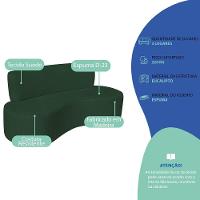 Sofá Curvo 3 Lugares Amsterdã 160cm Suede Cor Verde