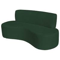 Sofá Curvo 3 Lugares Amsterdã 180cm Suede Cor Verde - 2