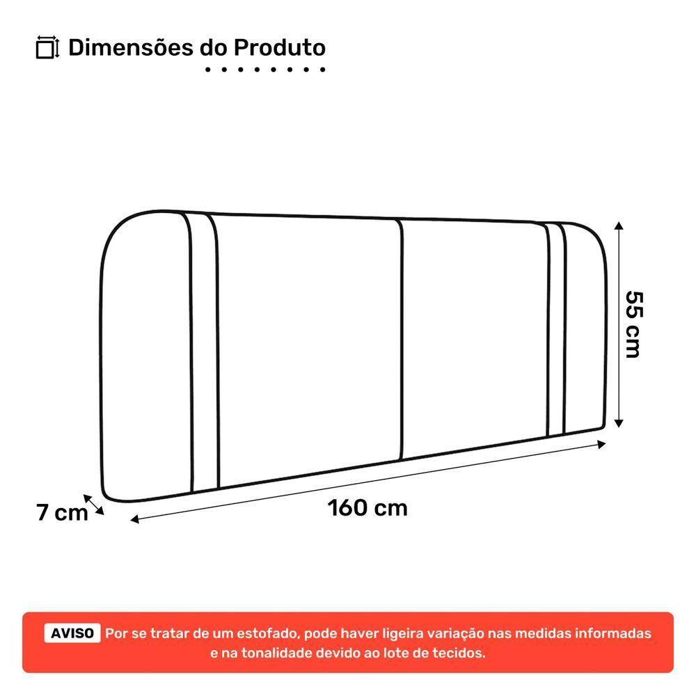 Cabeceira Painel Orgânico Cama Box Queen Size Flay 160cm Dobrável Bouclé Bege - Desk Design - 4
