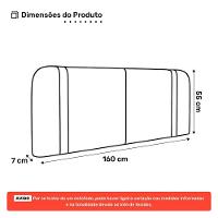 Cabeceira Painel Orgânico Cama Box Queen Size Flay 160cm Dobrável Bouclé Bege - Desk Design