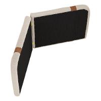 Cabeceira Painel Orgânico Cama Box Queen Size Flay 160cm Dobrável Bouclé Bege - Desk Design - 5