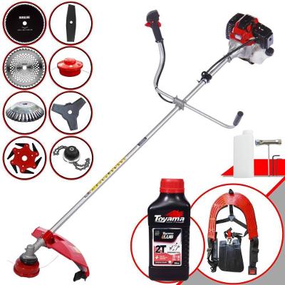 Roçadeira Rt52l 2hp 52cc + 6 Facas + Escova + óleo Toyama