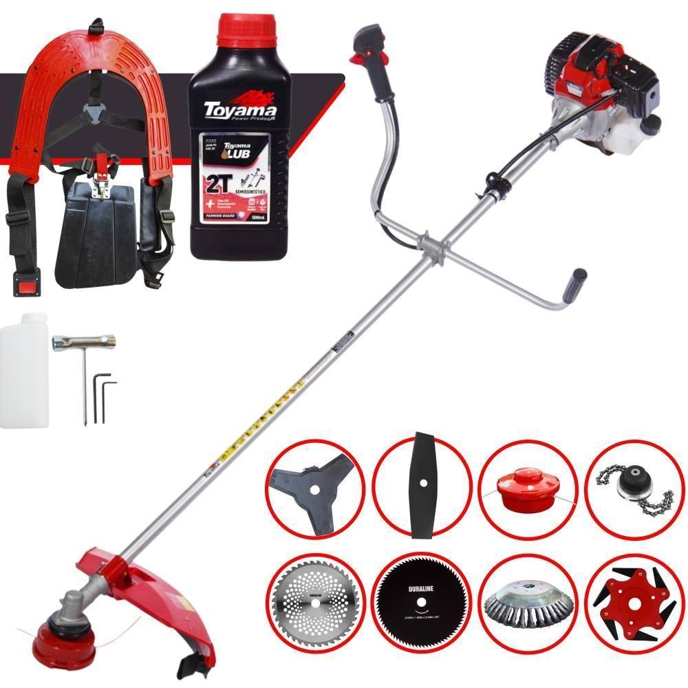 Roçadeira Rt52l 52cc Com 8 Opções De Cortes + óleo Toyama - 1