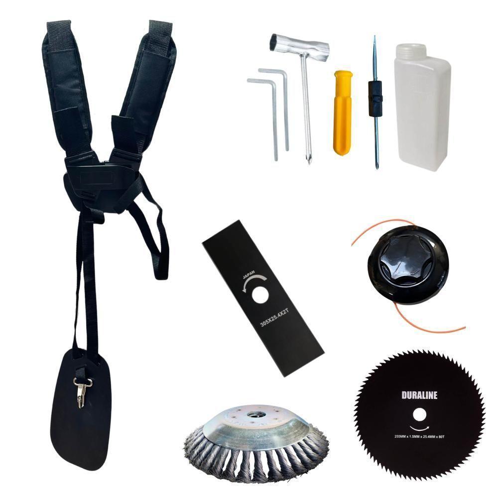 Roçadeira Cg430p C- Carretel + Faca 2p 3p 80d E Disco Escova - 2