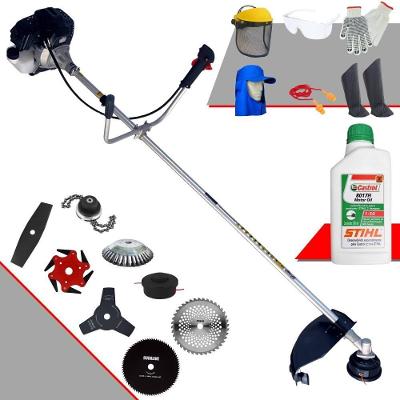 Roçadeira Robusta 8 Em 1 Toyama + 6 Facas + óleo Stihl + Epi