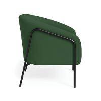 Poltrona Sala Industrial Alta Preto Kit 2 Stella Veludo D03 - D'rossi Cor Verde - 6