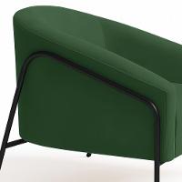 Poltrona Sala Industrial Alta Preto Kit 2 Stella Veludo D03 - D'rossi Cor Verde - 8