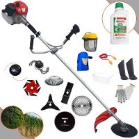 Roçadeira Cg430p Anmax + 6 Facas + Escova + Epi + Óleo Stihl - 1