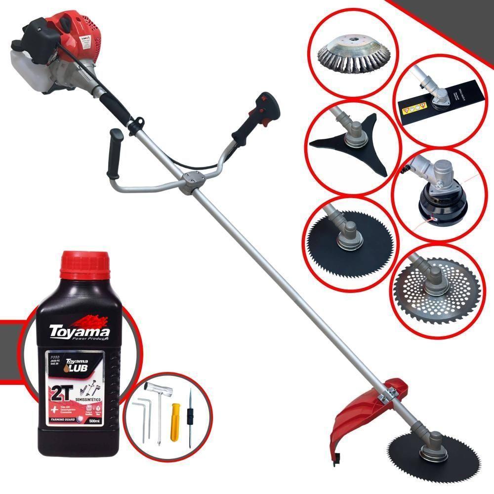 Roçadeira Cg430ptb Anmax + Óleo Toyama C- 6 Opções De Cortes - 1