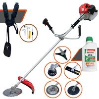 Roçadeira Profissional Anmax Cg430p 2hp 5 Em 1 + Óleo Stihl - 1