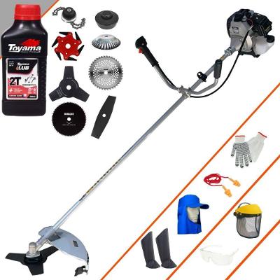 Roçadeira Tbc43h + 6 Facas + Escova + Epi + Óleo Toyama 2t