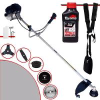 Roçadeira Rt43lb-25a 43cc + óleo Toyama + 4 Lâminas De Corte - 1