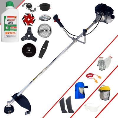 Roçadeira Rt43lb25a + 6 Facas + Escova + Epi + óleo Stihl 2t