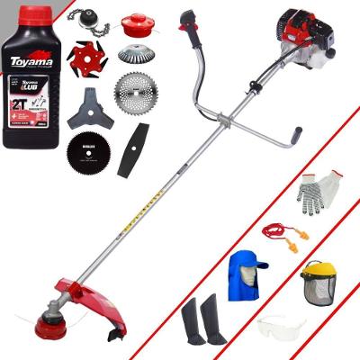 Roçadeira Rt52l 52cc + 6 Facas + Escova + Epi + óleo Toyama