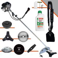 Roçadeira Tbc43h + Faca 2p 3p 40d 80d + Escova + Óleo Stihl - 1