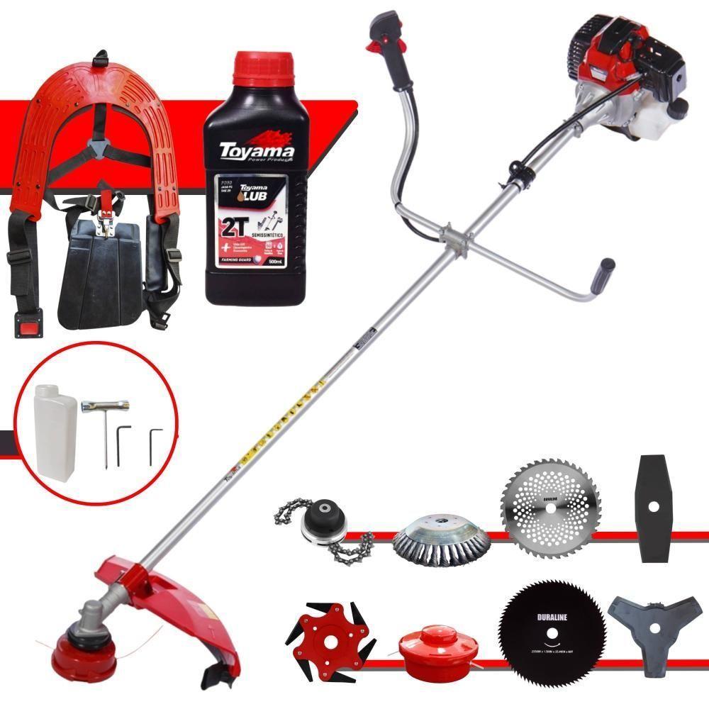 Roçadeira Toyama Rt52-l 2hp 52cc 8 Em 1 + óleo Toyama 2t - 1