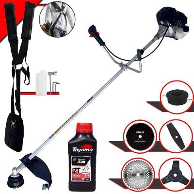 Roçadeira Rt43lb25a 43cc + 4 Lâminas De Corte + óleo Toyama