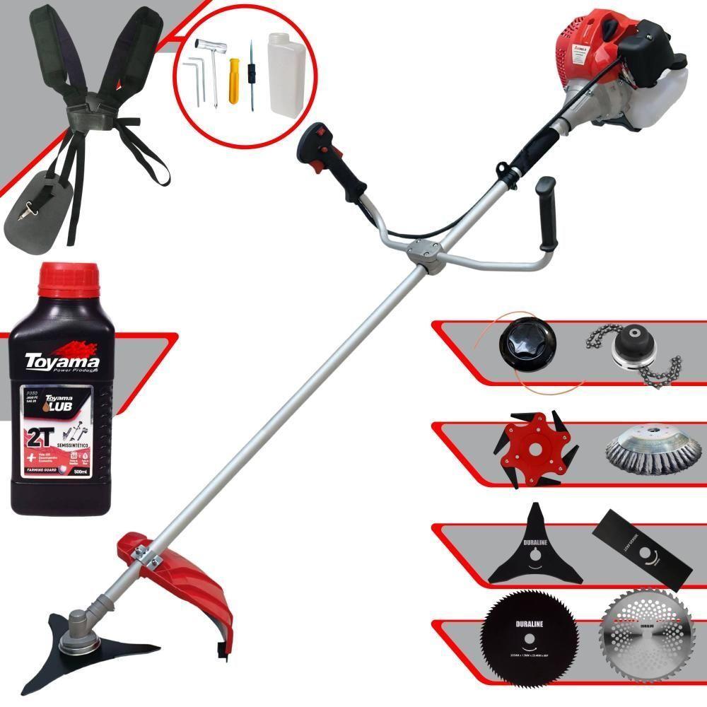 Podador De Grama Anmax Cg430p 43cc 2hp 8 Em 1 + Óleo Toyama - 1
