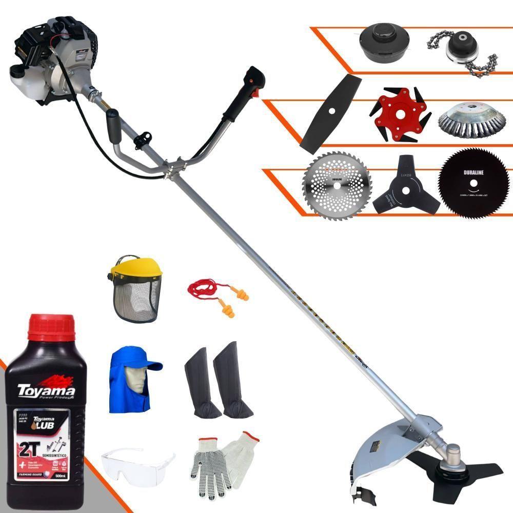 Roçadeira Tbc43h 43cc 1,7hp 8 Em 1 + Epi + Óleo Toyama 2t - 1
