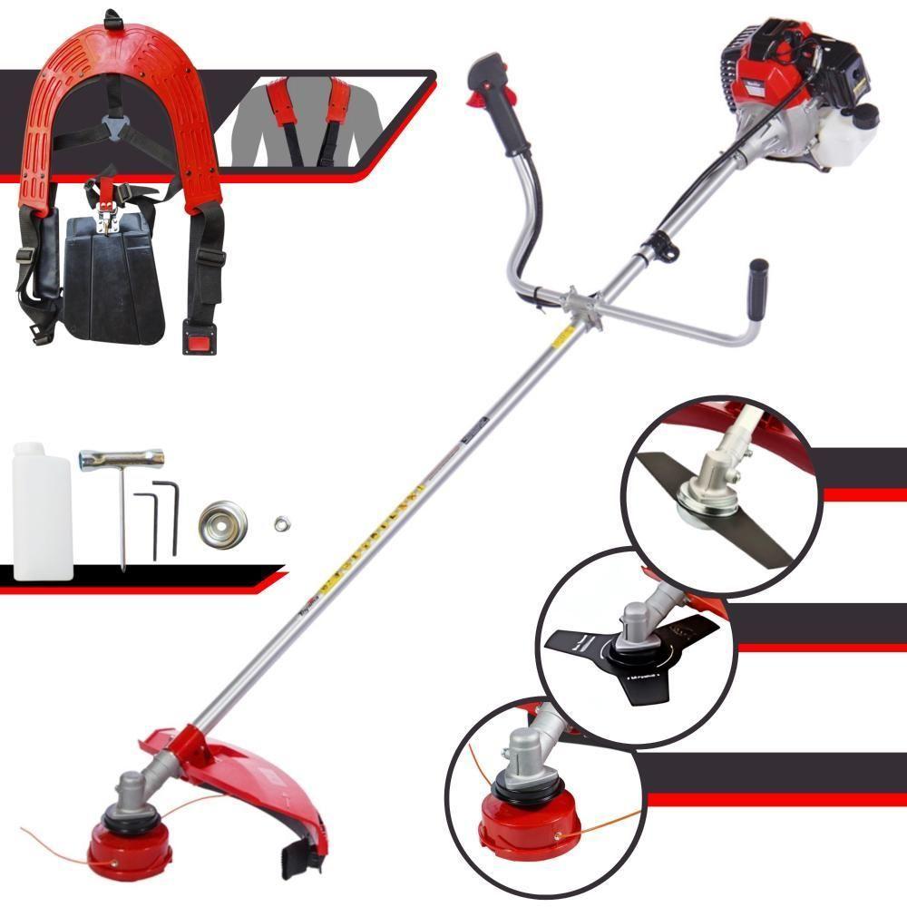 Roçadeira Toyama Lateral 52cc à Gasolina 2t + Faca 2 Pontas - 1