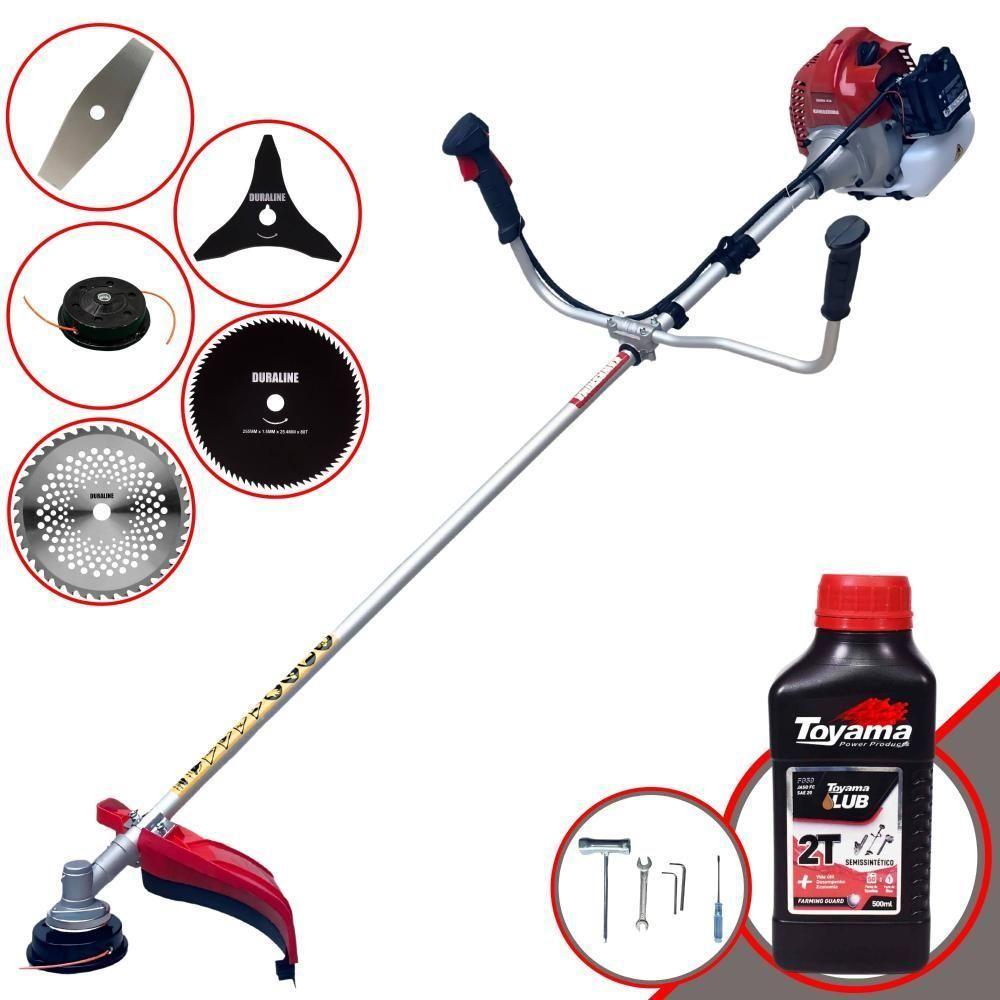 Roçadeira 8 Em 1 Kawashima Bcj521l 52cc + Óleo Toyama 2t - 1