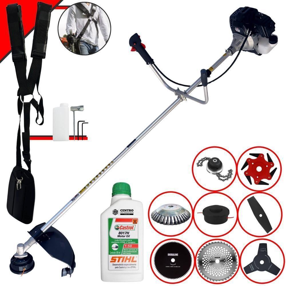 Roçadeira Toyama Rt43lb25a + 6 Facas + Escova + óleo Stihl - 1