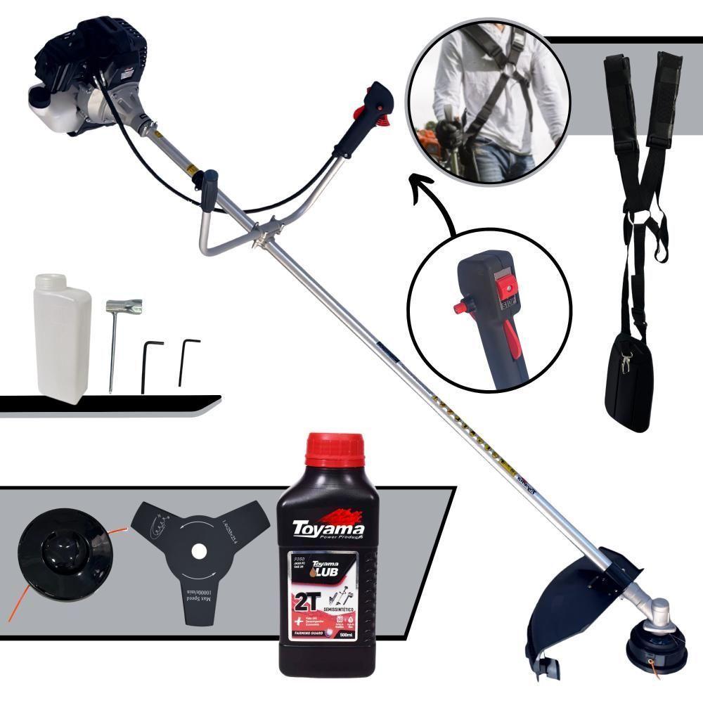 Roçadeira Toyama 43cc Com Carretel + Faca 3p + Óleo Toyama - 1