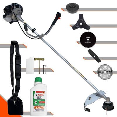 Roçadeira Tbc43h Toyama Carretel + 4 Lâminas + Óleo Stihl 2t